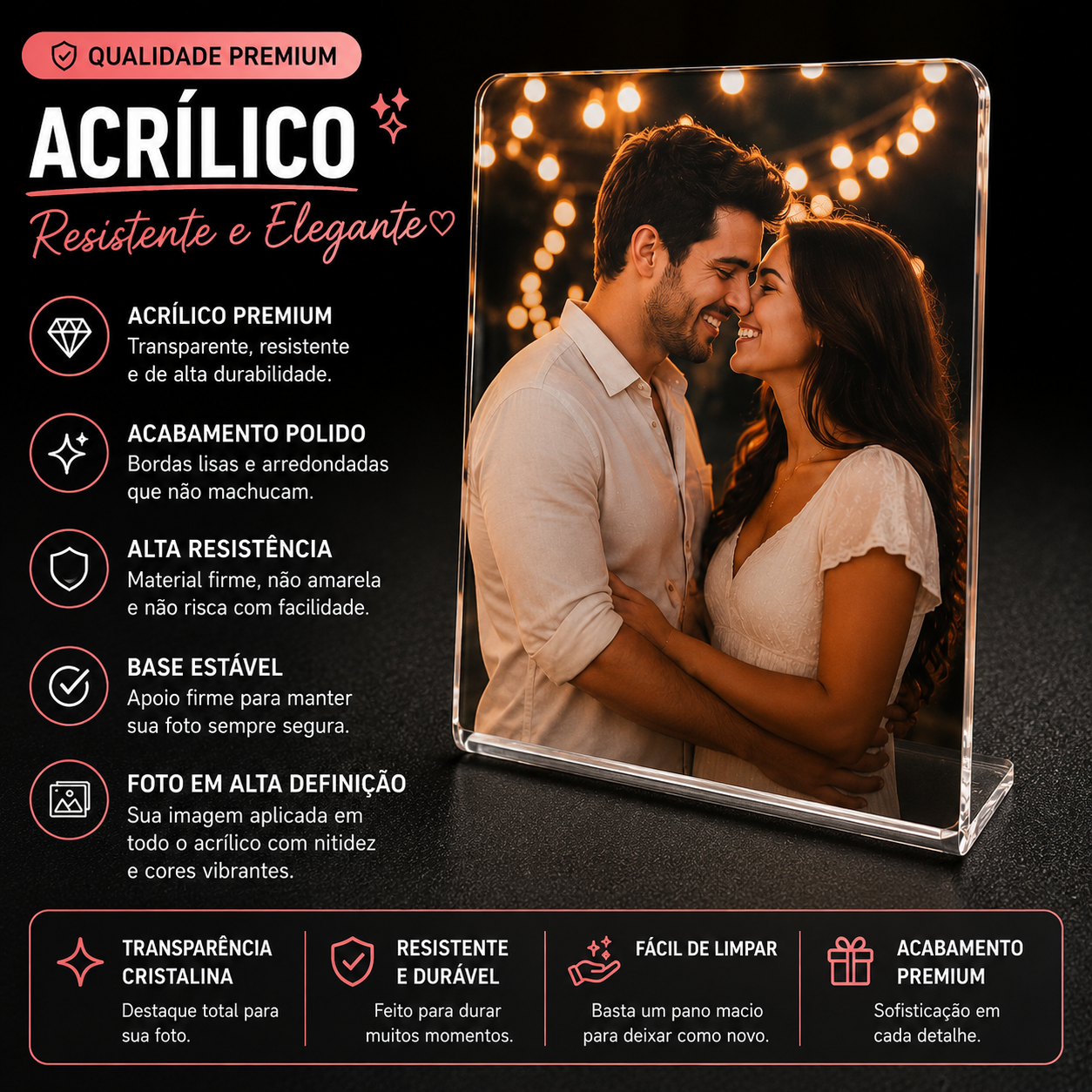 Foto em acrílico premium
